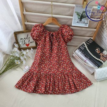 Váy hoa đuôi cá chun cổ size 7 -10 Váy hoa đuôi cá chun cổ size 7 -10